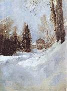 Valentin Serov Winter in Abramtsevo A House oil